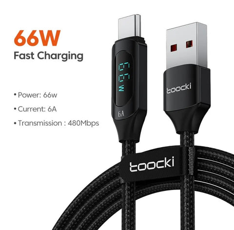 Toocki Cable 66w USB-A a USB-C