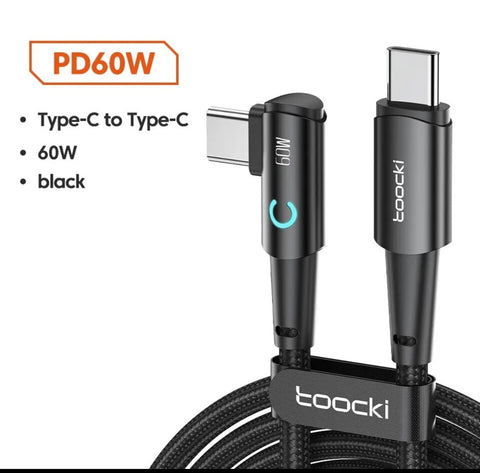 Toocki 60w USB-C a USB-C 90
