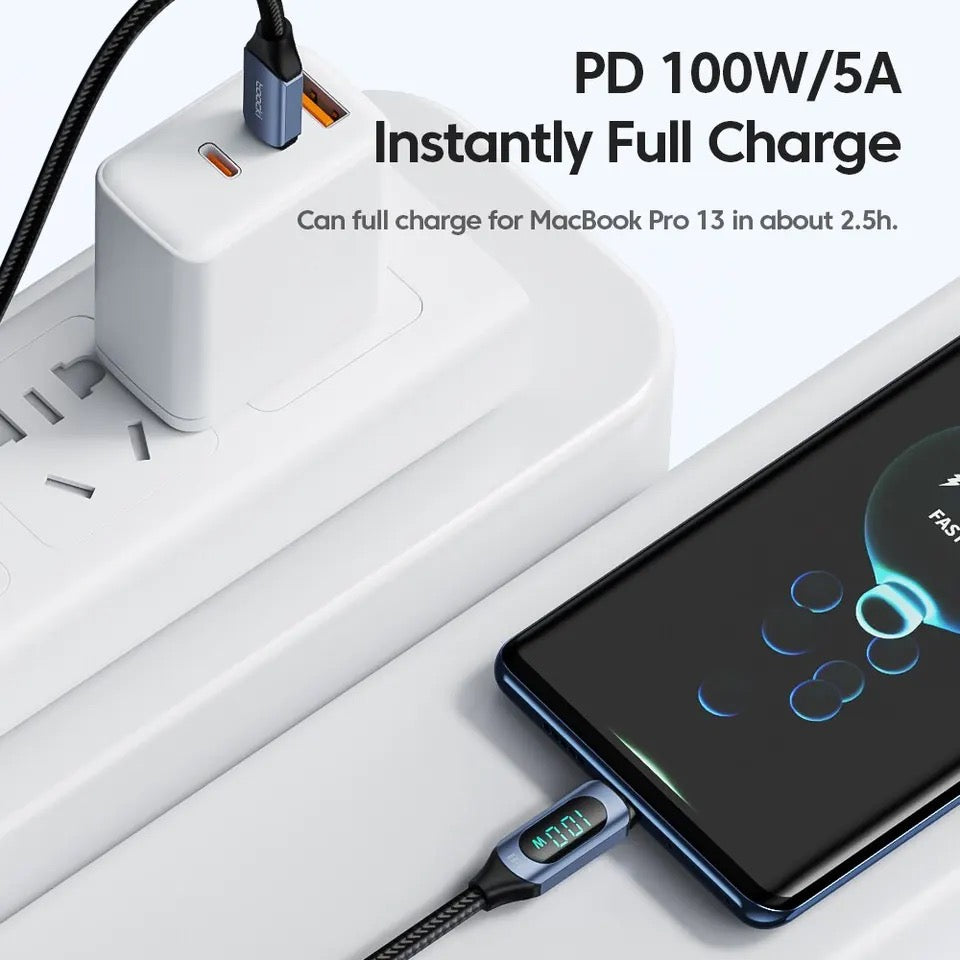 Toocki Cable 100w USB-C a USB-C